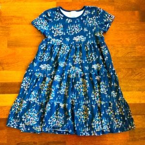 Hanna Andersson tiered navy dress size 10